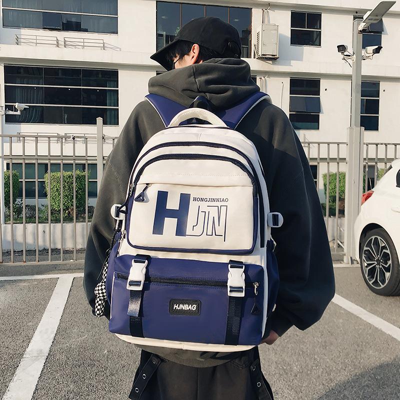 New backpack, male and female students schoolbag, large capacity, fashion trend, casual backpack, simple bag