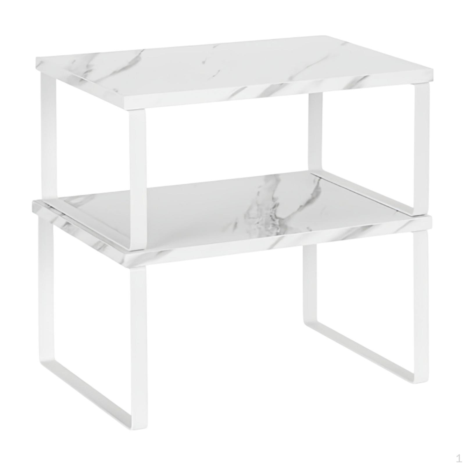 

2 шт. Органайзер для шкафа, полки, расширяемые кружки, тарелки, полки для специй, кухонные стойки, органайзеры для White