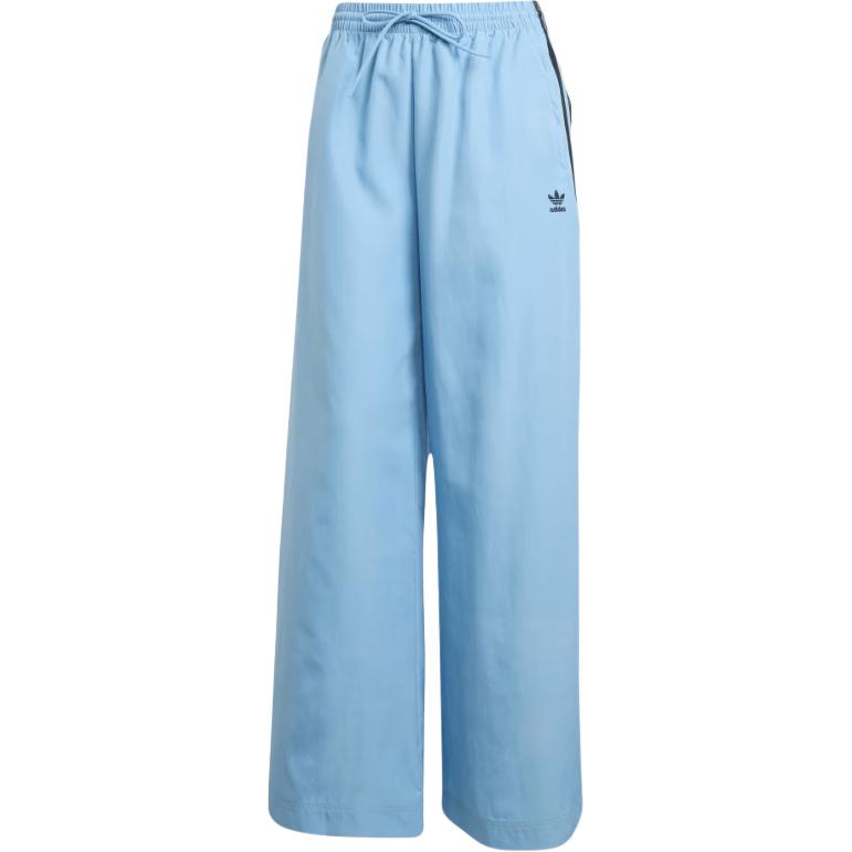 Adidas Originals Logo Loose Fit Sports Pants Women bottoms Gray Blue JV7492 S