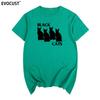 Black Cat Short Sleeve Tshirt Cotton Unisex T Shirt New Tee Tshirt Unisexs Unisex Fashion
