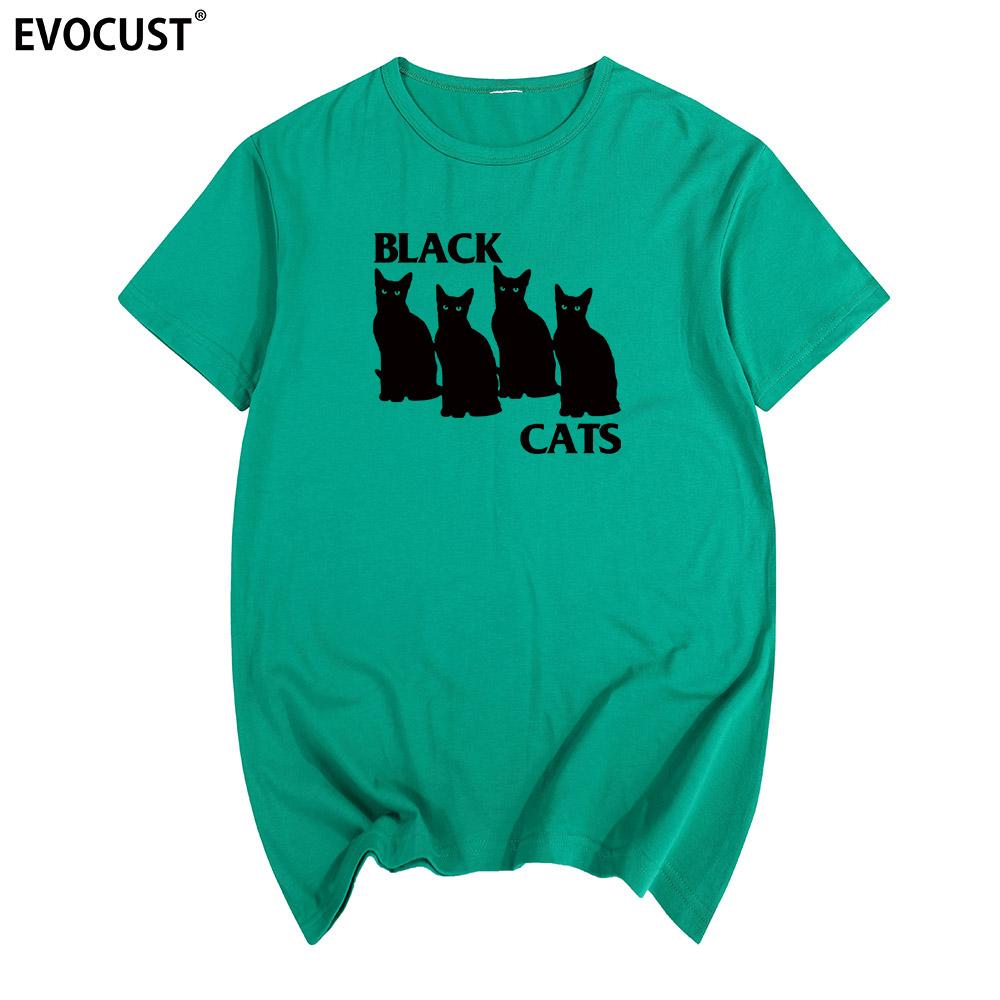 Black Cat Short Sleeve Tshirt Cotton Unisex T Shirt New Tee Tshirt Unisexs Unisex Fashion