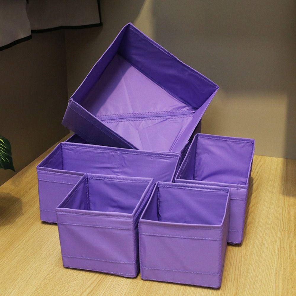 Foldable Closet Organizer Boxes Grey/White/Purple Box Storage Cabinets Closet Organizer  Clothes