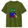 Unisex Tshirt Pepe The Frog Leisure Pure Cotton Tee Shirt Short Sleeve T Shirt Crew Neck Clothes Printed