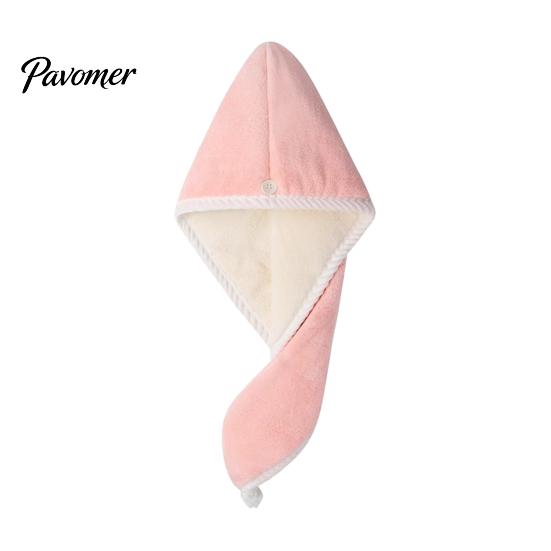 Bathroom Essentials for Hair Reversible Towel Wrap, Microfiber Turban with Button, Quick Dry, Thickened Drying Hat Absorbent Anti-frizz Women