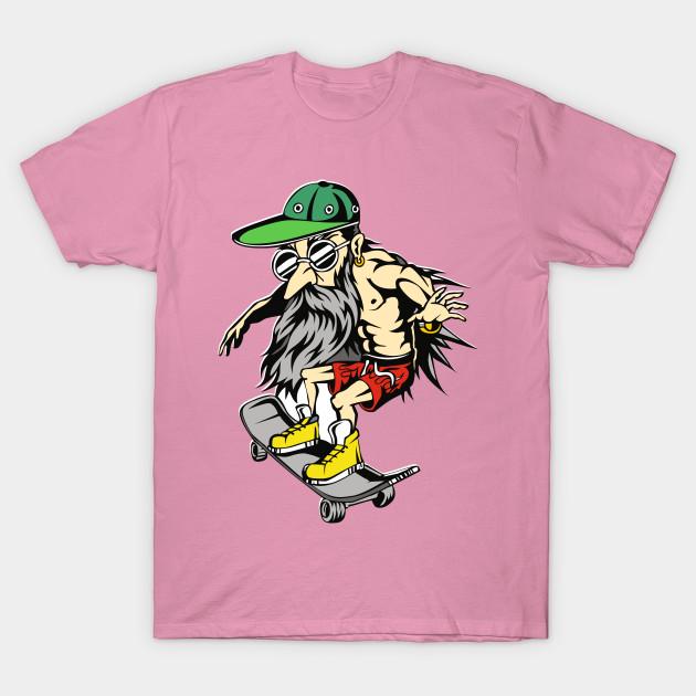 T Shirt damski dziadek na deskorolce Harajuku Print Kawaii Tshirt Letnia koszulka damska z krótkim rękawem Top Tee