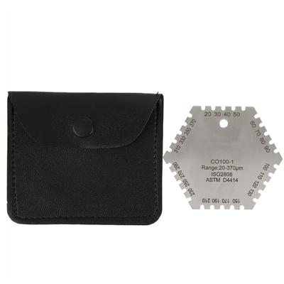 CO100 1 20 370um Stainless Steel Hexagonal Wet Film Comb Card Thickness Gauge Meter