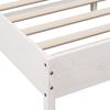Vidaxl Bed Frame Without Mattress, White, 135X190 Cm, Solid Pine Wood