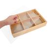 Bamboo Serving Tray Multi Compartment Food Plate for Sushi Dessert Snacks Fruit Storage Party Wedding Home Use Decorative Tray
