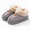 Bag Heel Cotton Slippers Women's Autumn and Winter Indoor Velvet Warm Confinement Shoes Thick Sole Outer Wear Cotton Shoes Plush Snow Boots