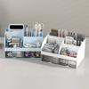 Desktop Transparent Cosmetics Storage Box Desktop Organizer With Drawers Pen Holder Stationary Storage Rack For Office Desks
