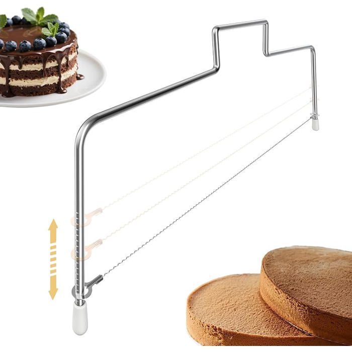 Pastry Cake Cutter Adjustable,Professional Tool for Layer Cake,Stainless Steel Wire Cake Cutter,Slicer To