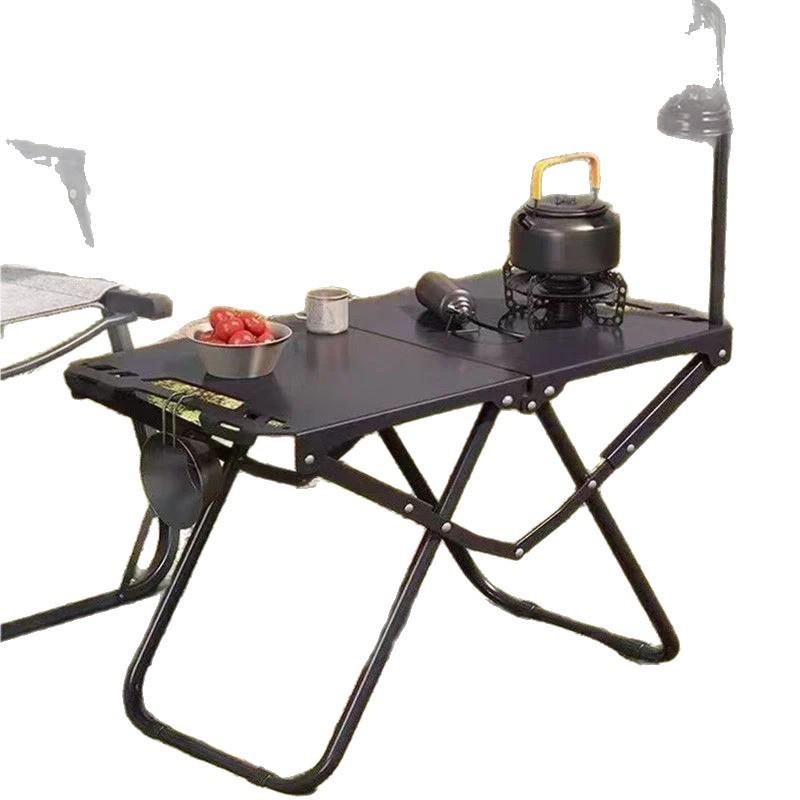 Lightweight Portable Outdoor Folding Camping Table - Tactical Multi-functional IGT Tea & Picnic Table for Field Cooking.