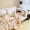 Cross-border Drawstring Rabbit Hair Flannel Blanket Cover for Spring and Autumn - Simple Airline Nap Blanket