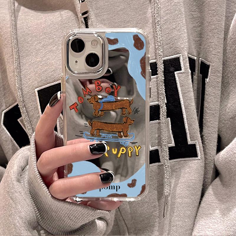 Mobile Phone Cases for iPhone 11 13 XR 15 Pro Max 12 14 Pro Max Case iPhone 16 XS Max Mirror Protective Case Mirror Exquisite Cartoon Waterproof