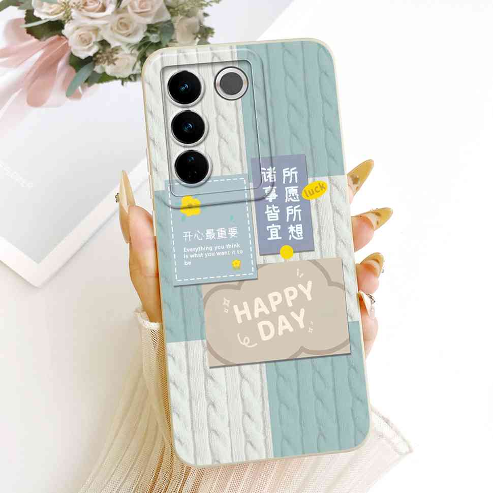 For Vivo S16E Casing Cute Rabbit Candy Painted Cover Phone Case For Vivo S 16E S16E Soft V2239A Shell 6.62" Fundas