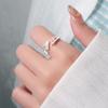 925 Sterling Silver Jewelry Meteor Zircon Crystal Plane Open Finger Rings for Women Wedding Party Jewelry for Girls Friend Gift
