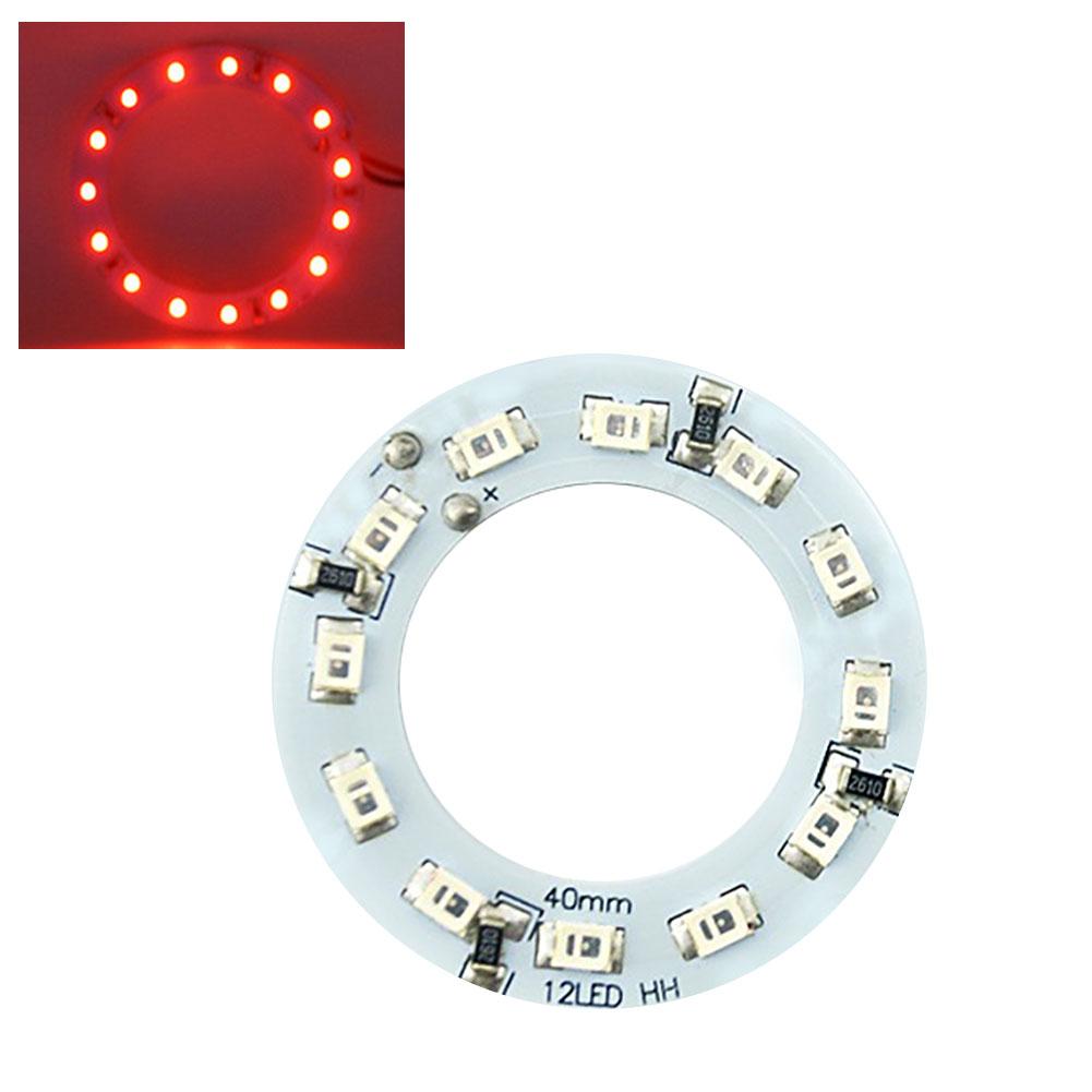 2pcs 40mm LED Ring Light Circle 3528/1210-12LED Angel Eye Aperture Ambient Light Waterproof High Brightness