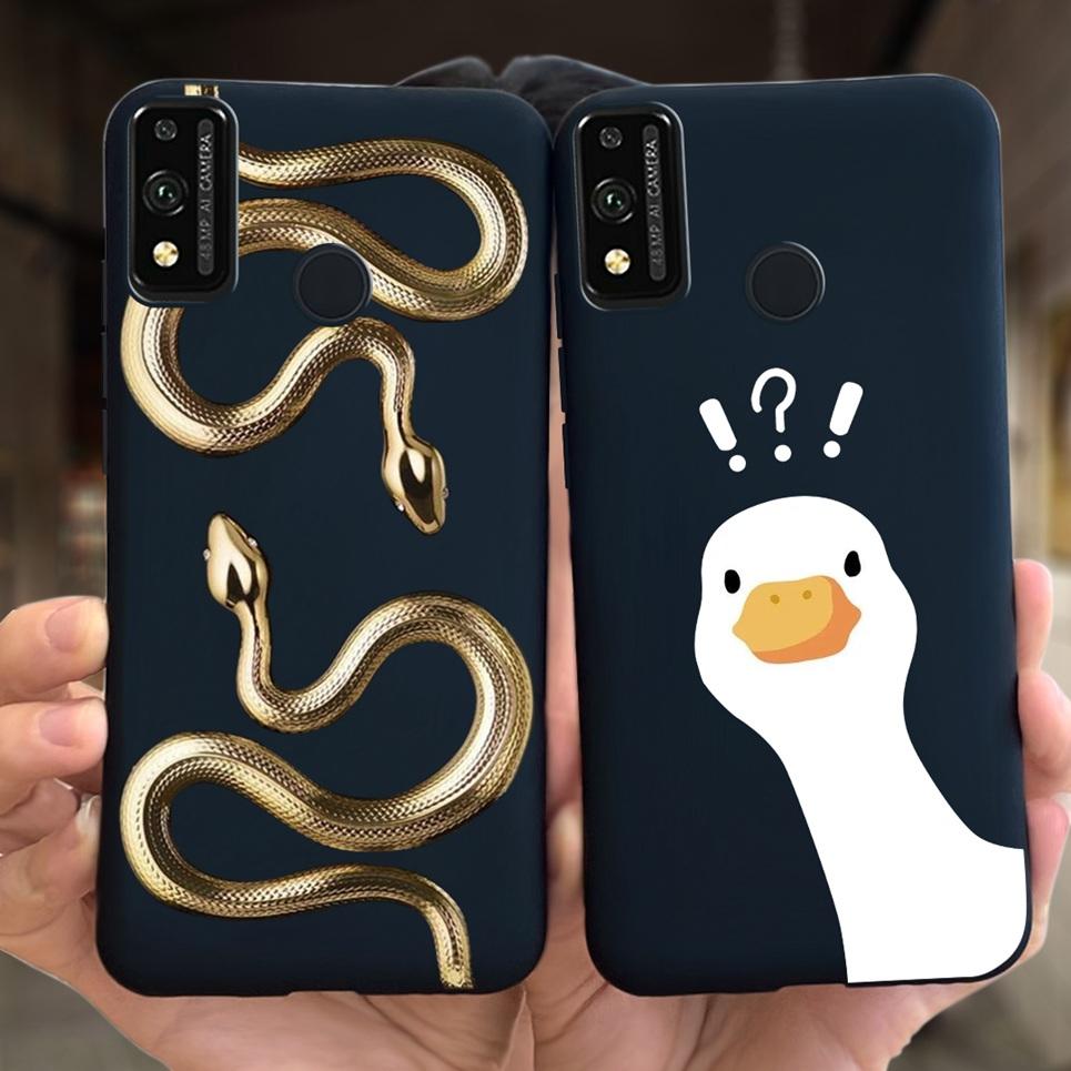 Soft Silicone Cases For Huawei Honor 9X lite Case JSN-L21 JSN-L22 JSN-L23 Coque Fundas Luxury Design Pattern Soft Silicone Etui