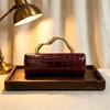 Pu Crocodile Pattern Crossbody Bag With Chain For Evening Wear And Daily Use