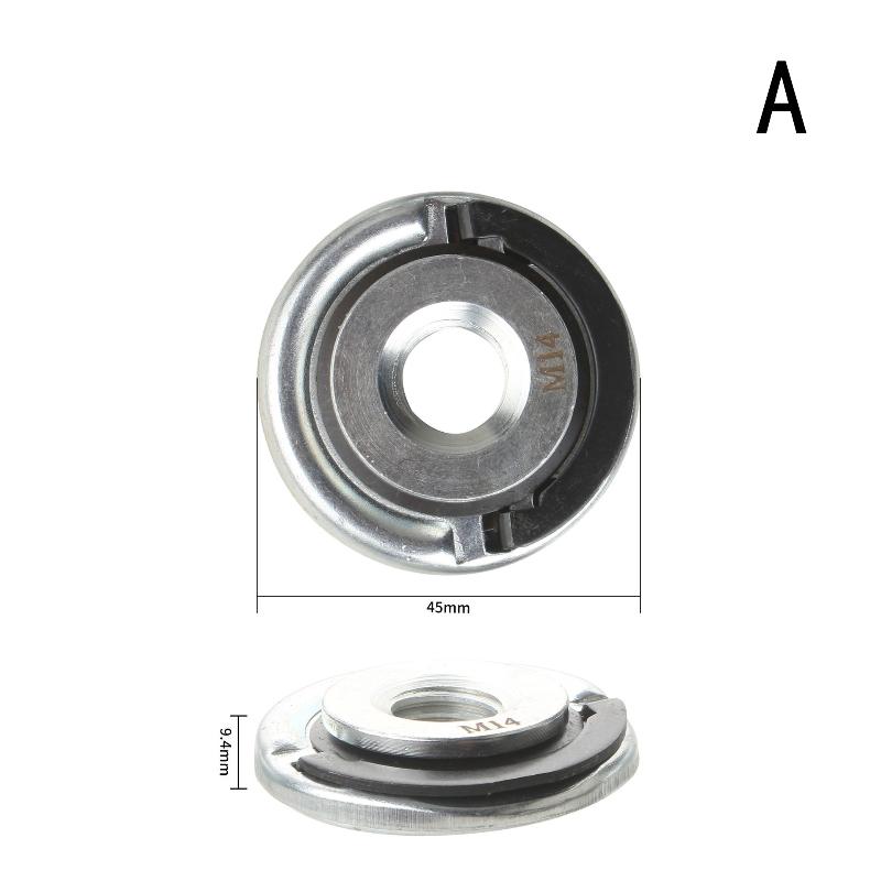 M14 Gewinde Winkelschleifer Selbstverriegelnde Druckplatte Schwarz Schnellspannflanschmutter Spannkraft Spannfutter Werkzeugteile 1Stk