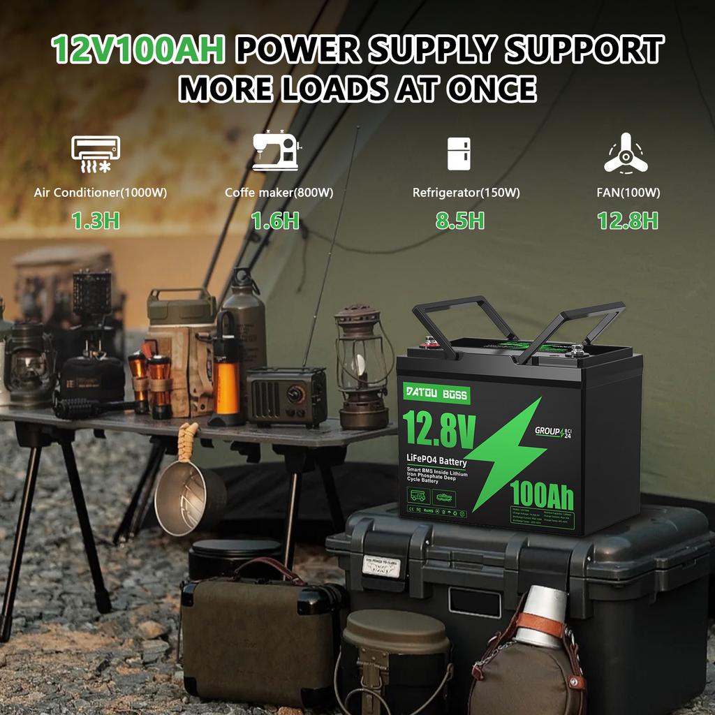 DATOUBOSS EU Warehouse 12V 12.8V LifePo4 Battery 100ah 200ah 24V 230AH 300ah High Discharge Rate Lithium Iron Lifepo4 Battery RV
