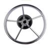 5-Spoke 11-13.5 Inch Stainless Boat Steering Wheel with Knob Stainless Marine Steering Wheel