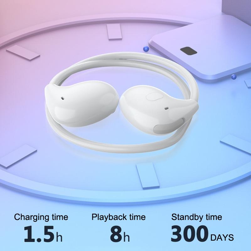 Open-Ear Bluetooth 5.3 Sport Headphone Wireless, Air Conduction Wireless Earphone Ear Hook Headset For Running Driving Gaming