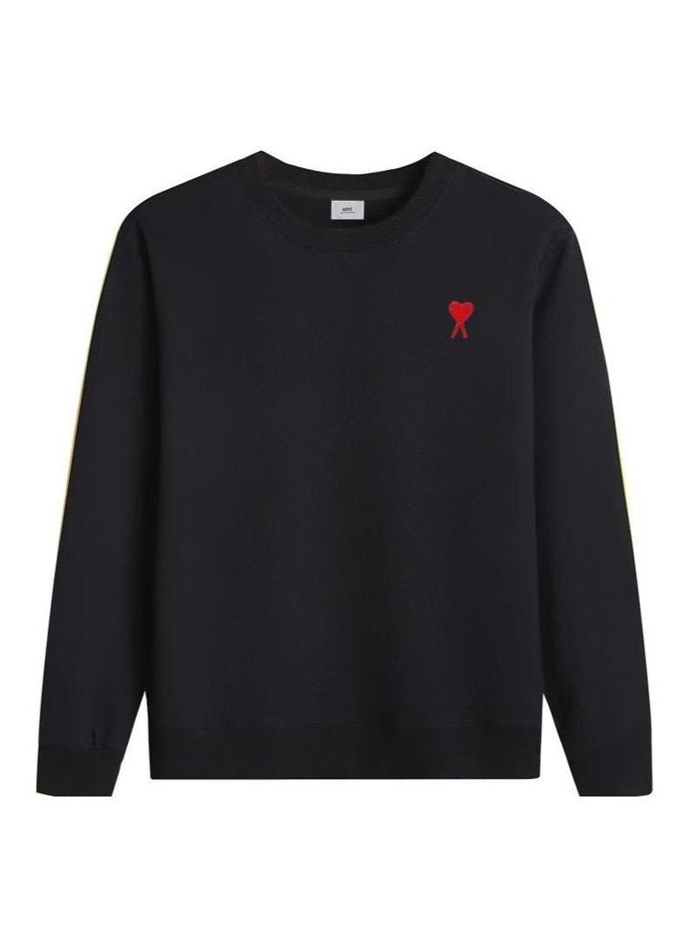 Kapuzenpullover mit besticktem Herz und Fleece-Futter: Herbst/Winter Lässige Sportbekleidung