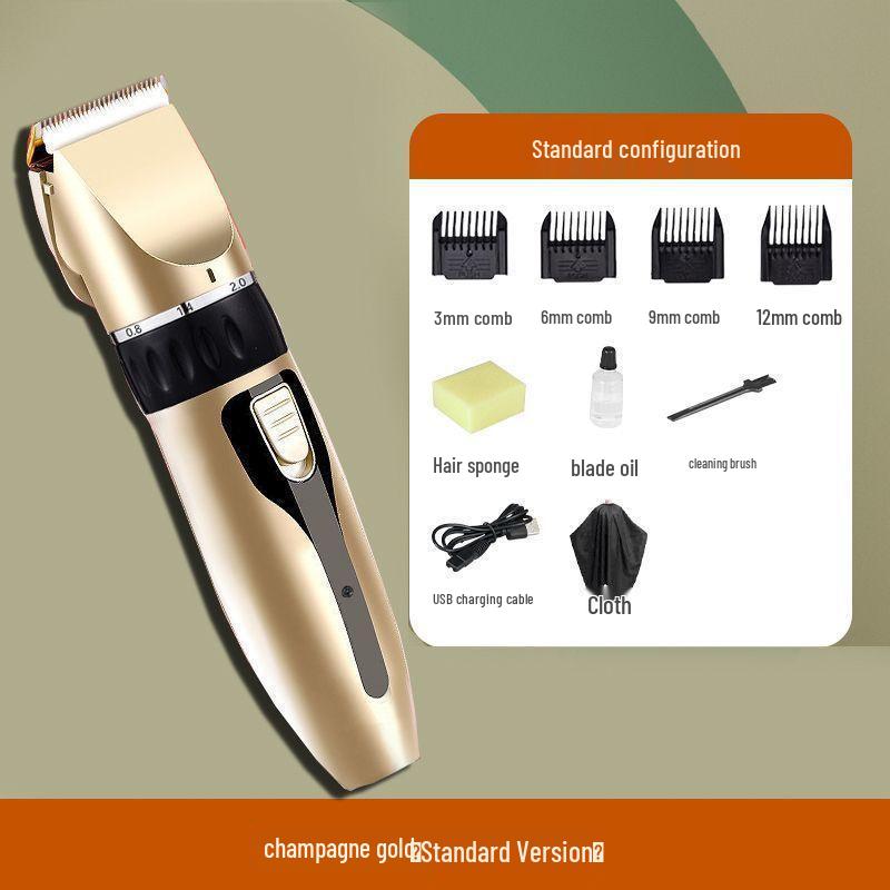 High-Power Silent Electric Hair Clipper for Barber Shop & Home Use