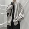 Herren Lässige Amerikanische Retro Lockere Stehkragen Langarm Strick Cardigan Jacke