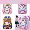 Adorable Cartoon Printed Backpack For Kids Stylish Breathable Nylon School Bag