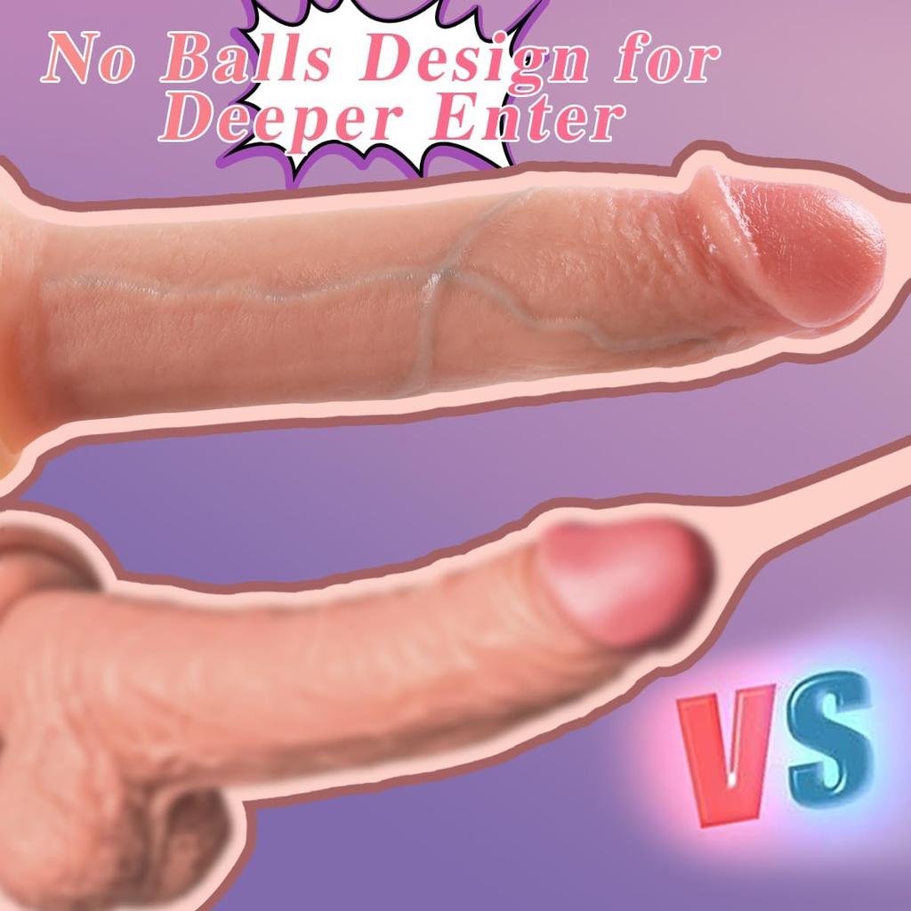 Egg-free Dildo Deeper G-Spot Stimulation Massager Realistic Thrusting Erotic Toy Vagina Orgasm Penis Dick Strong Suction Cup Soft Women Couple Sex Toy