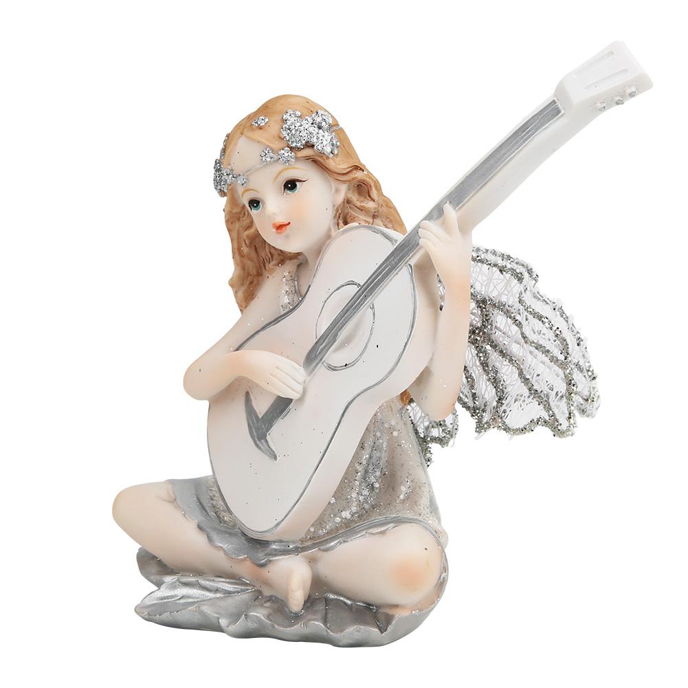 

Fairy Playing Guitar Figurine Statue Resin Sculpture Crafts Decoration Children Gift