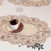 White Tablecloth Embroidered Table Cloth Satin Fabric