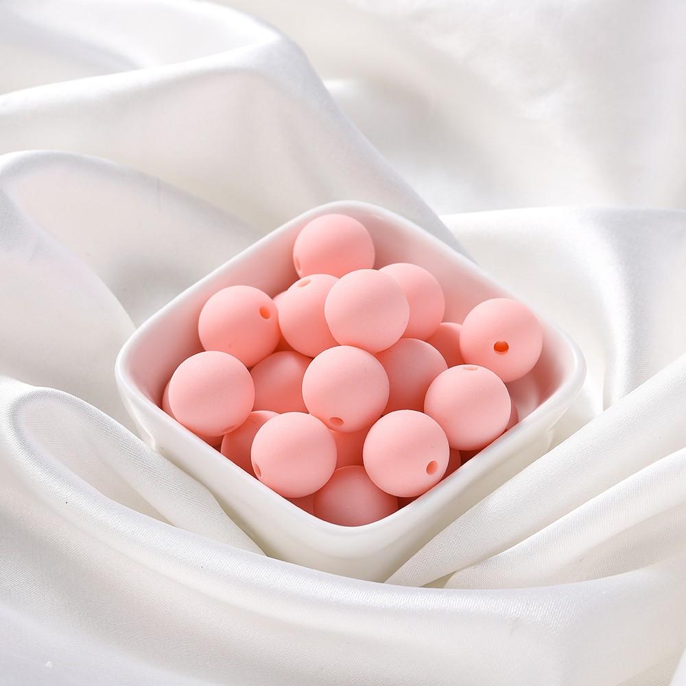 20Pcs/Lot 14mm Round Matte Acrylic Frosted Beads Loose Spacer Beads For Jewelry Making DIY Bracelet Necklace Accessories