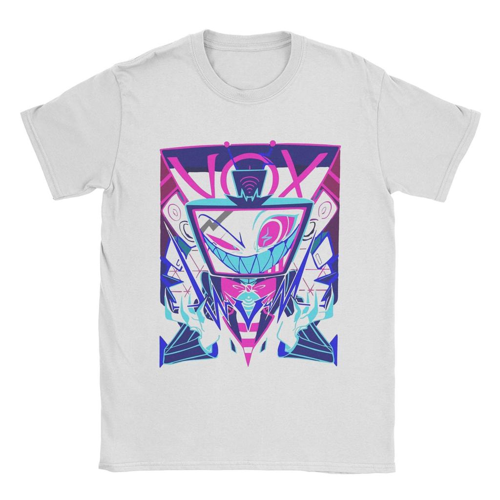 Crazy Vox Hazbins Hoteled T-Shirts Men Crew Neck 100% Cotton T Shirt Short Sleeve Tees Unique Clothes