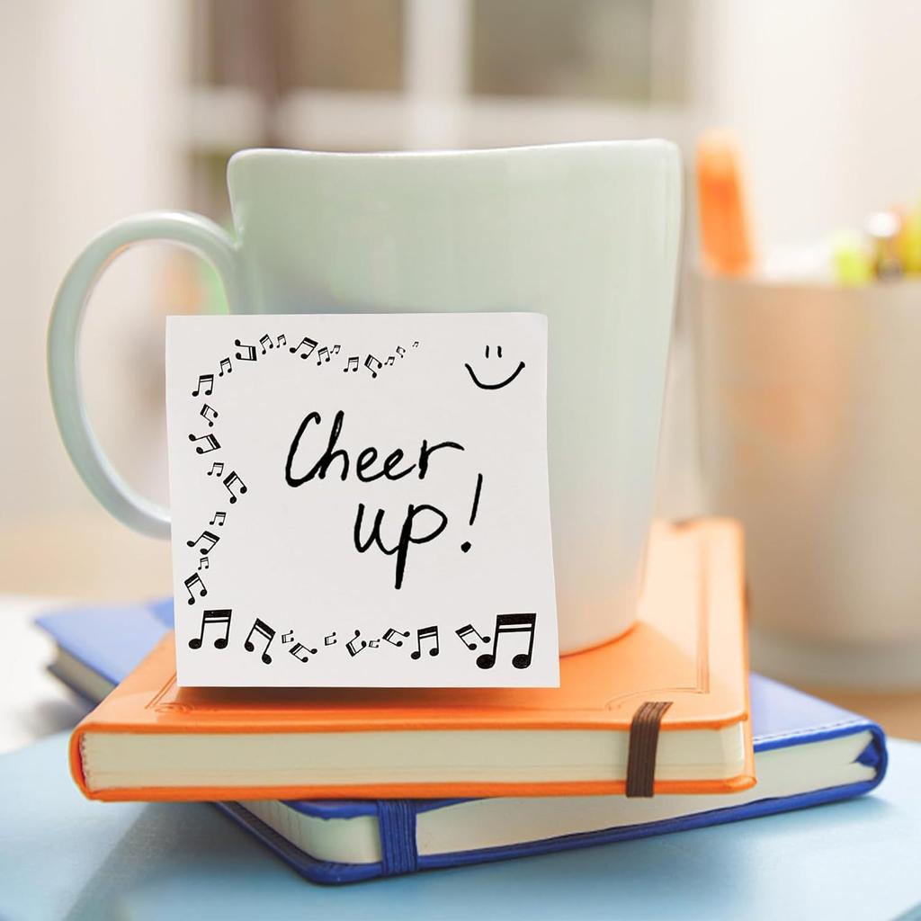 6Pcs Music Sticky Notes Notepads for Teacher Gifts Wedding Concert Party Giveaways Notes Message Reminder School Supplies