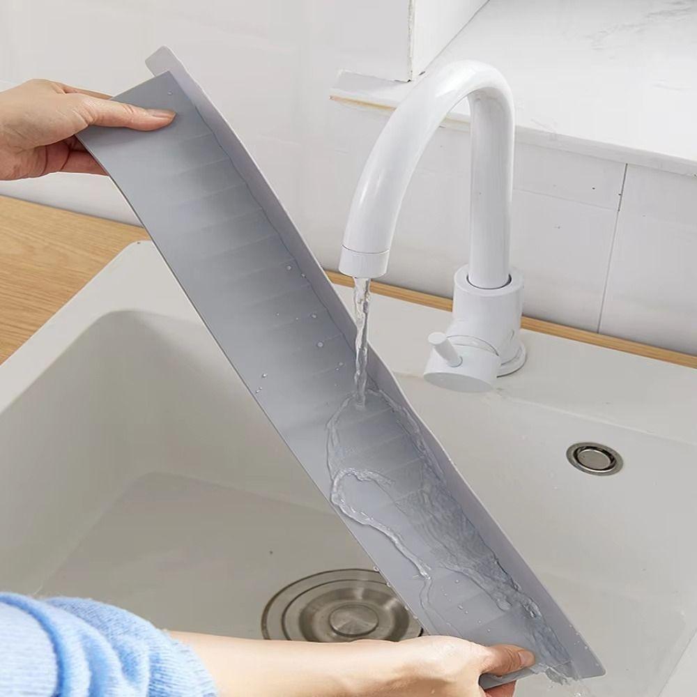 1Pcs Heightenin Sink Splash Guard with Suction Cup Sink Guard Baffle Plate Kitchen Countertop Bar