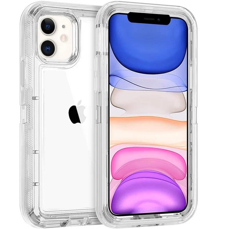 Case For iPhone 16 15 14 13 12 11 Pro Max Plus Xs Xr 8 7 Full 3 In 1 Shockproof Heavy Duty Anti-Scratch Rugged Clear Cover Funda