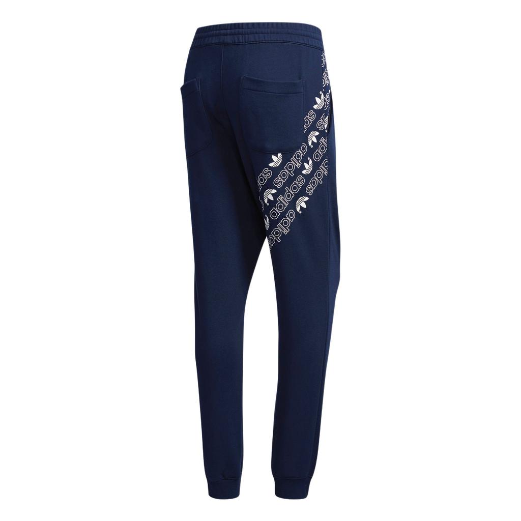 Adidas Originals Graphics Sweat Casual Series Simple Letter Print Comfortable Versatile Casual Pants Men bottoms Dark-Blue DN8032