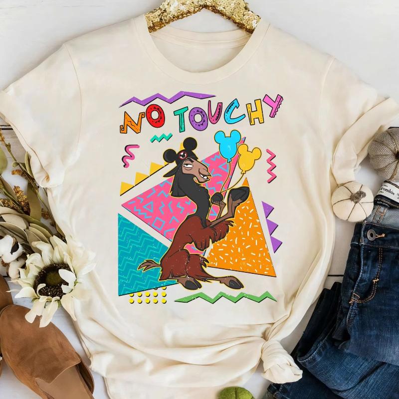 

2026 Kuzco Llama No Touchy Emperors New Groove Print Fashion WoUnisex TShirt Short Sleeve Loose Fashion Plus Size Top S