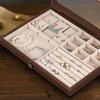 Baskiss Wooden Jewelry Storage Large Capacity Accessory for Storing Dresser Top Box, Case, Displayable, Dustproof, Necklaces, Rings, Earrings, etc.,