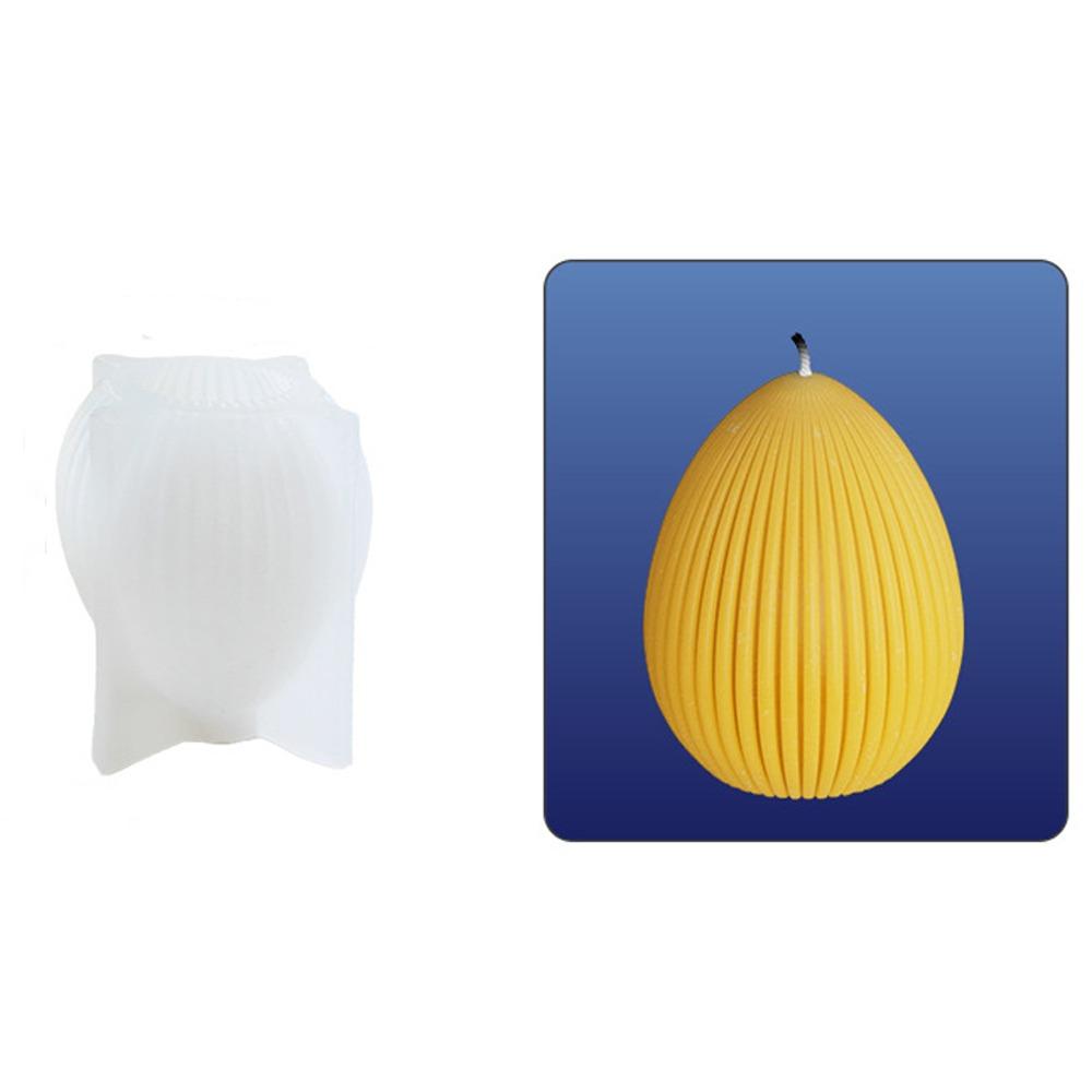 

Non-Stick Easter Geometric Eggs Mold Striped Pattern Epoxy Resin Mold Cement Mold Craft Making Style G