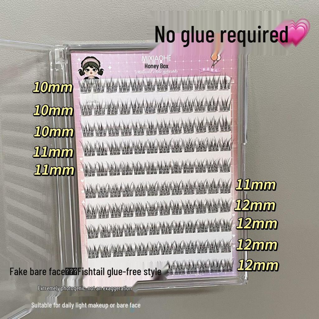 Honey Box Clear Band Natural Look Soft False Eyelashes - Ultra-Fine, Glue-Free, Large Capacity