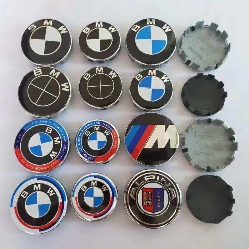 4 PZ 56/68mm Logo in ABS Per Coprimozzo Automobilistico Per BMW 50° Anniversario Nuova X1 X3 X5 X7 Serie 1 2 3 5 7 Raccordi Centrali Ruota.
