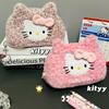 Hello Kitty Pencil Case Large Capacity Plush Pen Holder Hello Kitty Storage Bag Makeup Bag Cosmetics Pouch Desk Organizer Bag