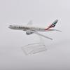 Scala 1/400 16cm Air Emirates Airlines Boeing 777 Airways Modello di Aereo Aerei in Metallo pressofuso