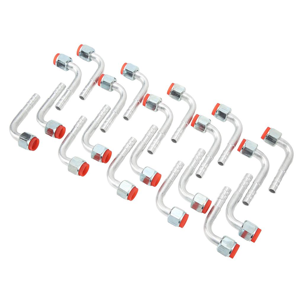 20 Pcs Barb Fitting Elbow Nut 90 Degree O Ring Female Air Conditioner Pipe Connector Adapter Joint