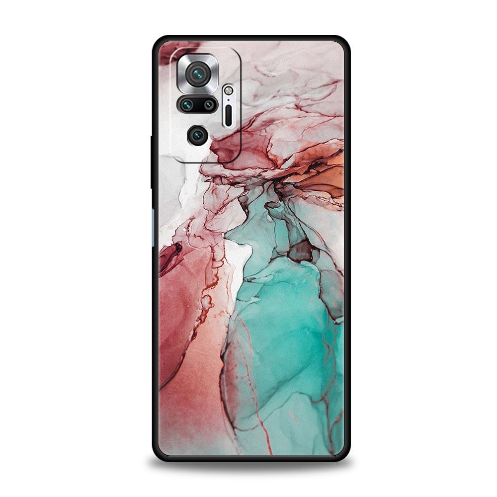 Vintage Marble Phone Case Cover for Redmi 14C 10C Note 15 14 13 12 10 11 K40 Pro Plus 5G Soft TPU Shockproof Shell Fundas Capas