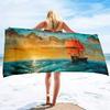 Beach Towels Sailboat Printing Highly Absorbent Large Pool Towels,Super Soft and Quick Drying Super Absorbent Perfect for Gifts